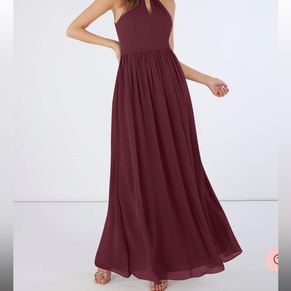 Prom dress Burgundy maxi dress wedding guest or bridesmaids dress maroon